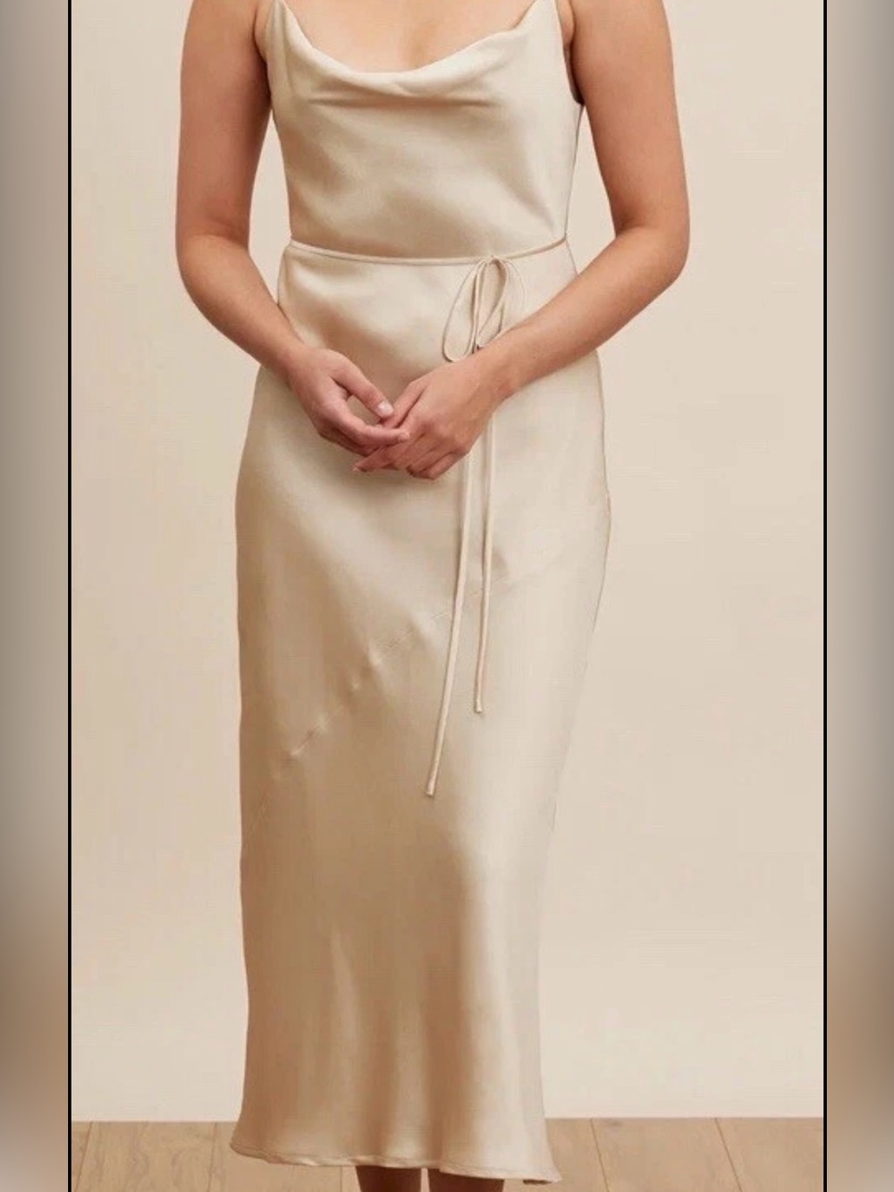 Böhme Slip Maxi Dress in Champagne